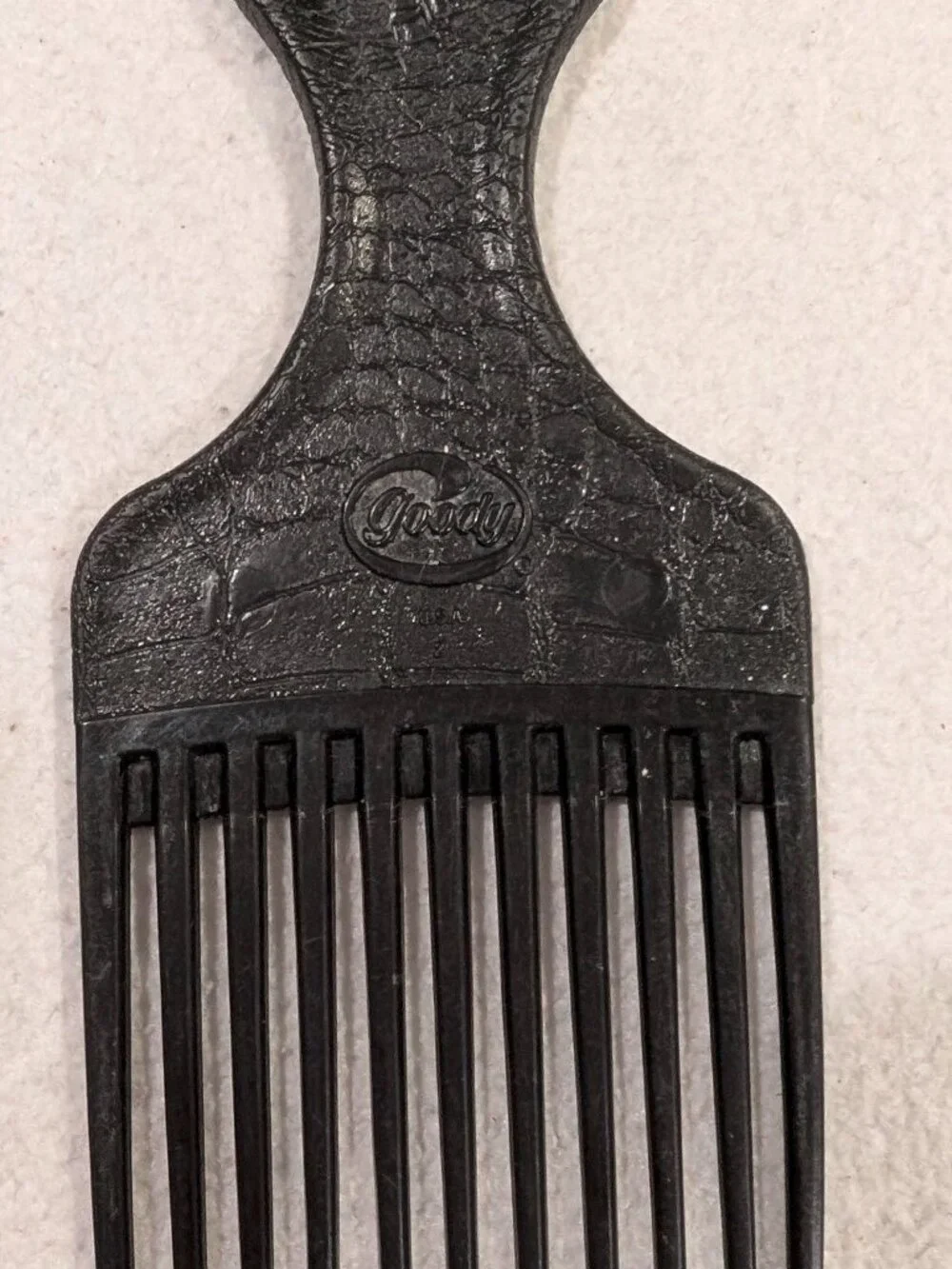 Vintage Goody Black Hair Pick Comb Retro 70s 80s - 1347